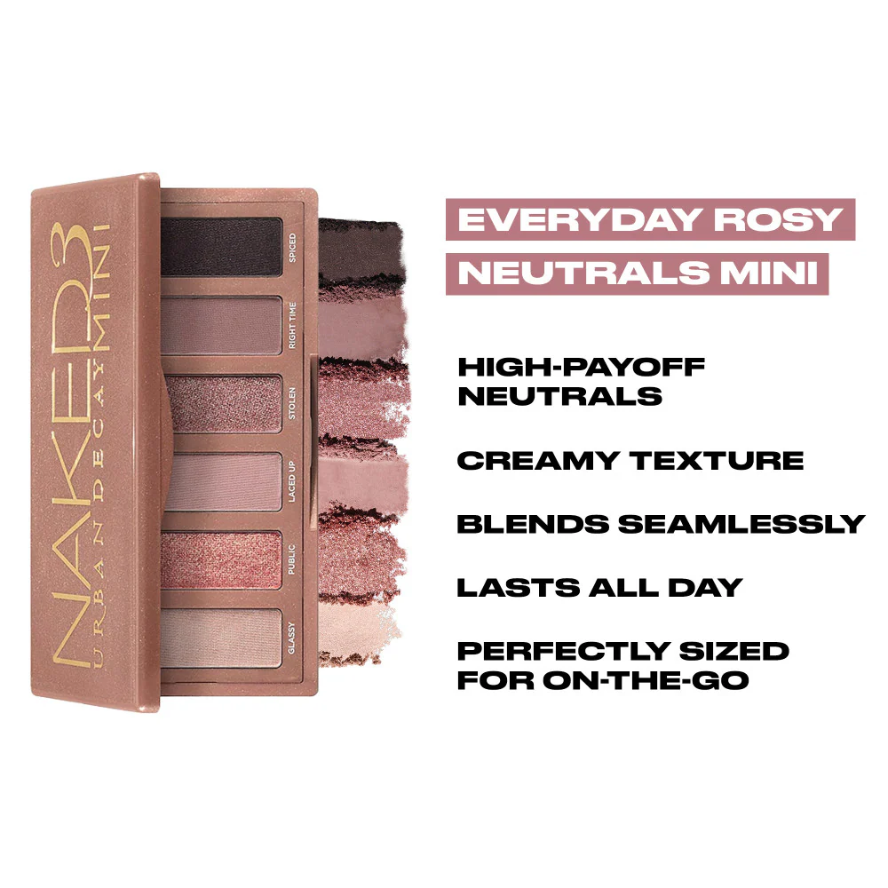 Urban Decay Naked 3 6 Colour Mini Eyeshadow Palette - Image 2