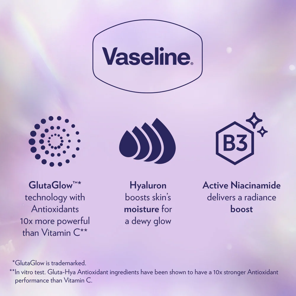Vaseline Gluta-Hya Dewy Radiance Serum Burst Lotion 200ml - Image 3