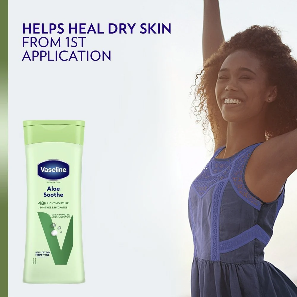 Vaseline Intensive Care 48h Light Moisture Aloe Soothe Body Lotion 400ml - Image 7