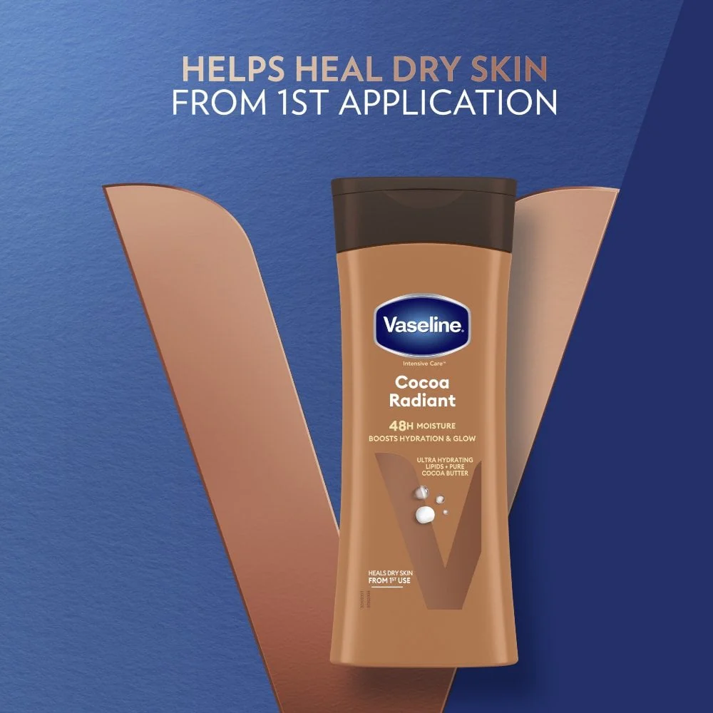 Vaseline Intensive Care 48h Moisture Cocoa Radiant Body Lotion 400ml - Image 5
