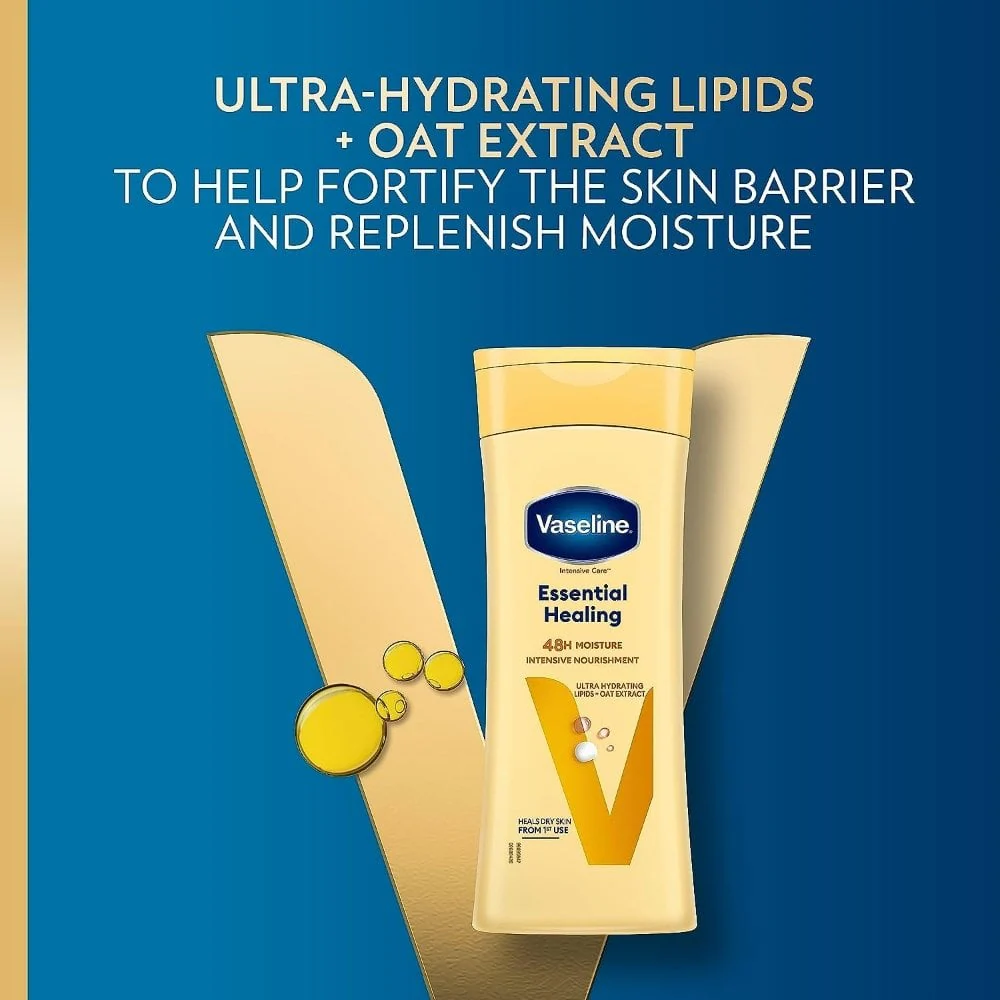 Vaseline Intensive Care 48h Moisture Nourishment Oat Extract Essential Healing Body Lotion 400ml - Image 3