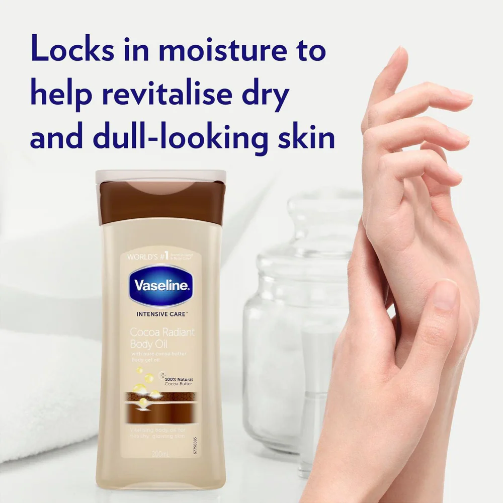 Vaseline Intensive Care Cocoa Radiant Body Gel Oil 200ml - Image 11