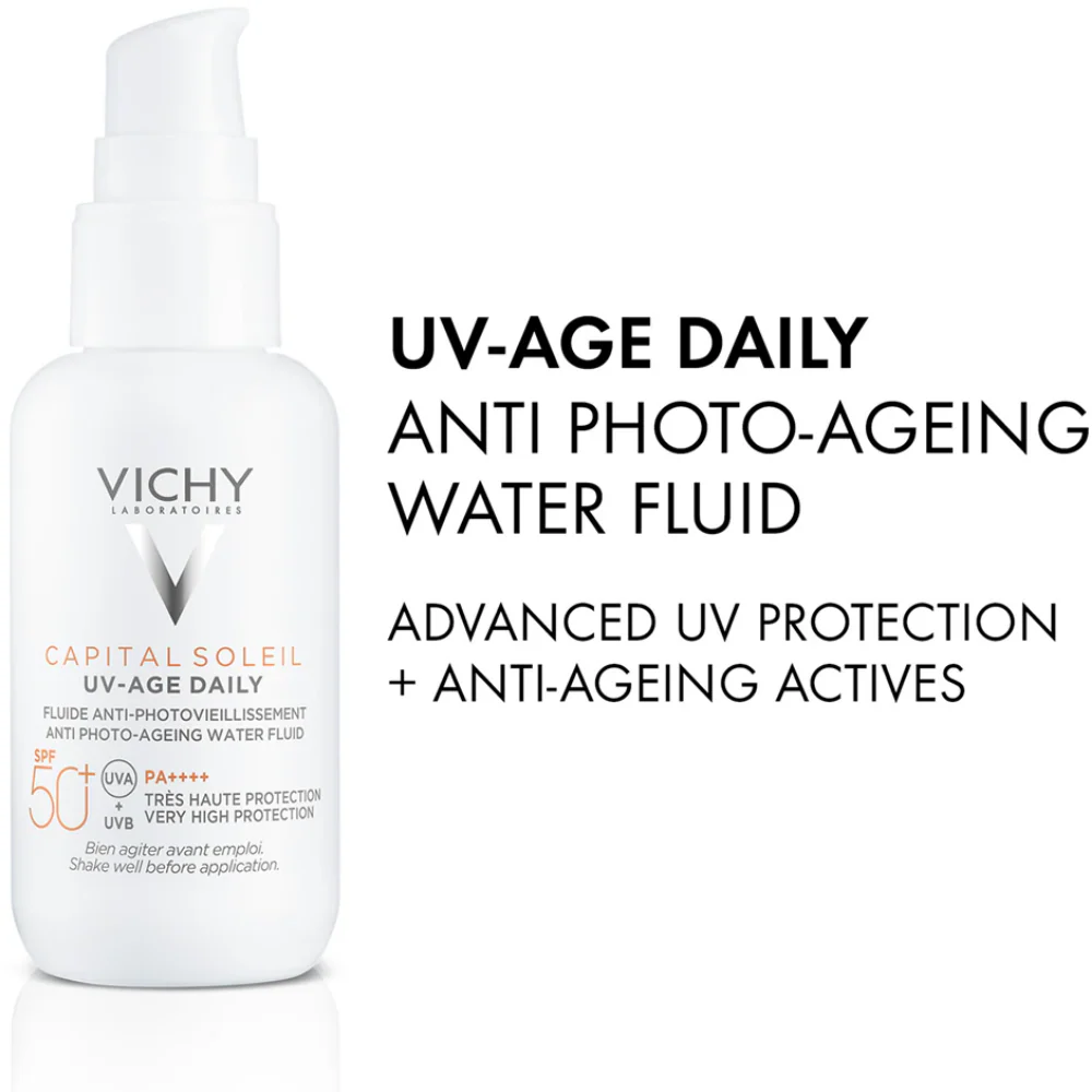 Vichy Capital Soleil UV-Age Daily Anti Photo-Ageing Water Fluid PA++++ SPF50+ 40ml - Image 5