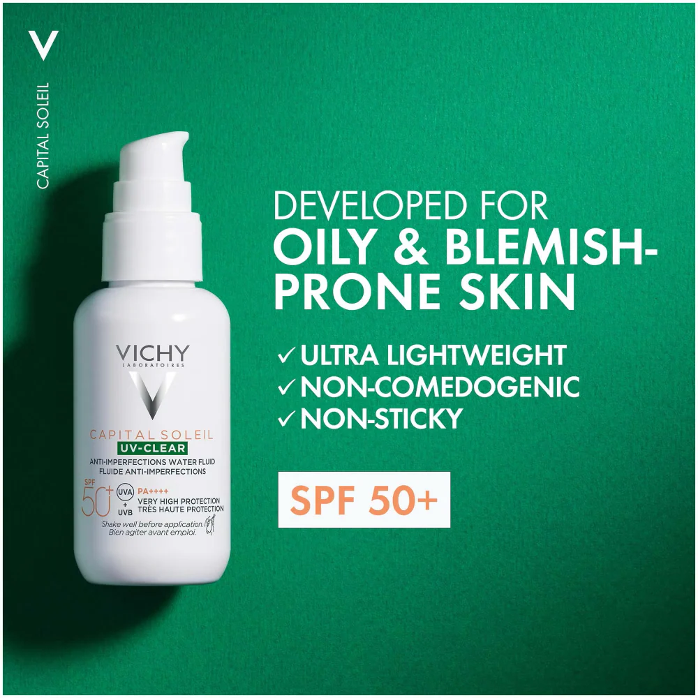 Vichy Capital Soleil UV-Clear Daily Anti-Imperfections Water Fluid PA++++ SPF50+ 40ml - Image 5