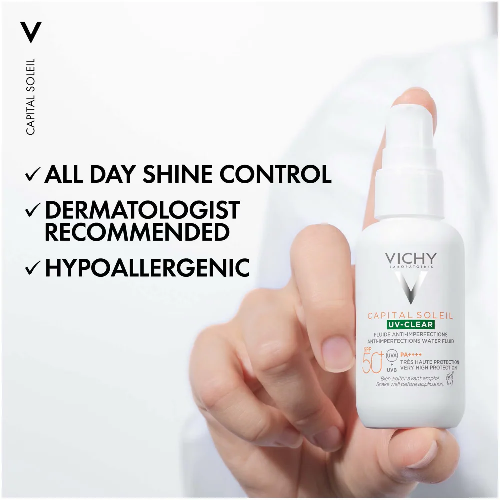 Vichy Capital Soleil UV-Clear Daily Anti-Imperfections Water Fluid PA++++ SPF50+ 40ml - Image 6