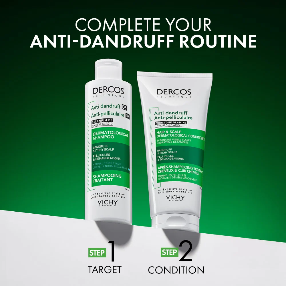 Vichy Dercos Anti-Dandruff Hair & Scalp Dermatological Conditioner 200ml - Image 6