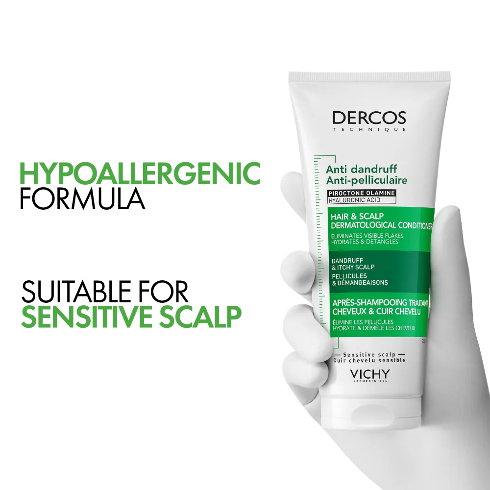 Vichy Dercos Anti-Dandruff Hair & Scalp Dermatological Conditioner 200ml - Image 7