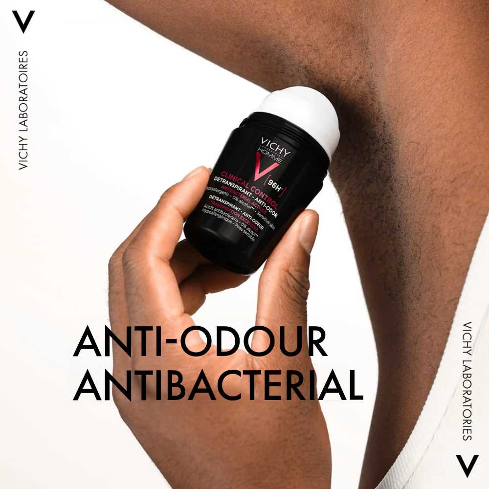 Vichy Homme 96h Anti-Perspirant Deodorant Roll-On 50ml - Image 2