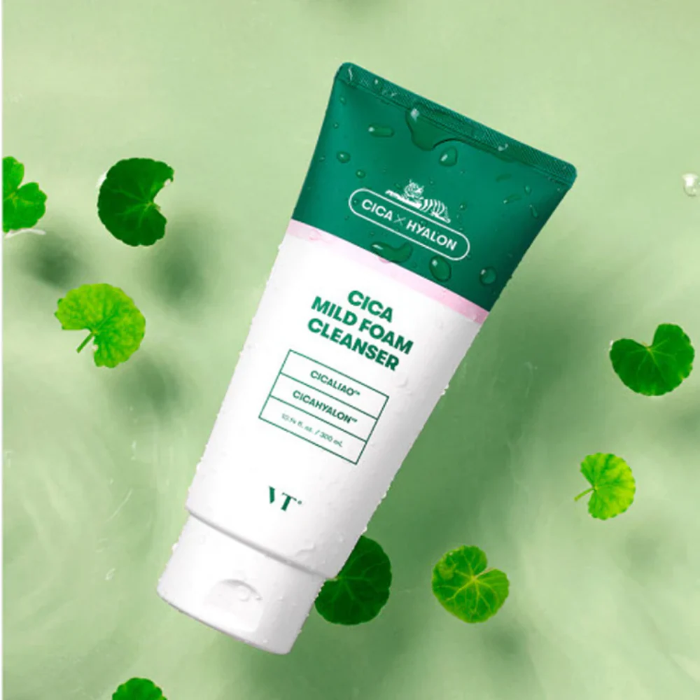 VT Cosmetics Cica Mild Foam Cleanser 300ml - Image 3