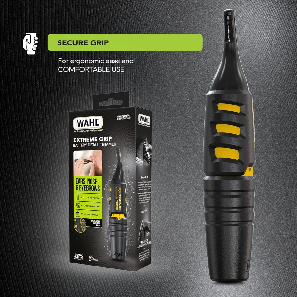 Wahl 3-In-1 Extreme Grip Ear, Nose & Brow Battery Detail Trimmer - Image 3
