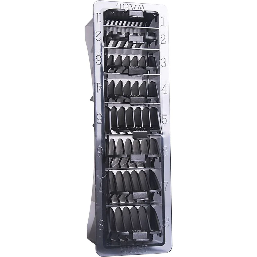 Wahl Professional Black Plastic Clipper Attachment Comb Set - Image 2