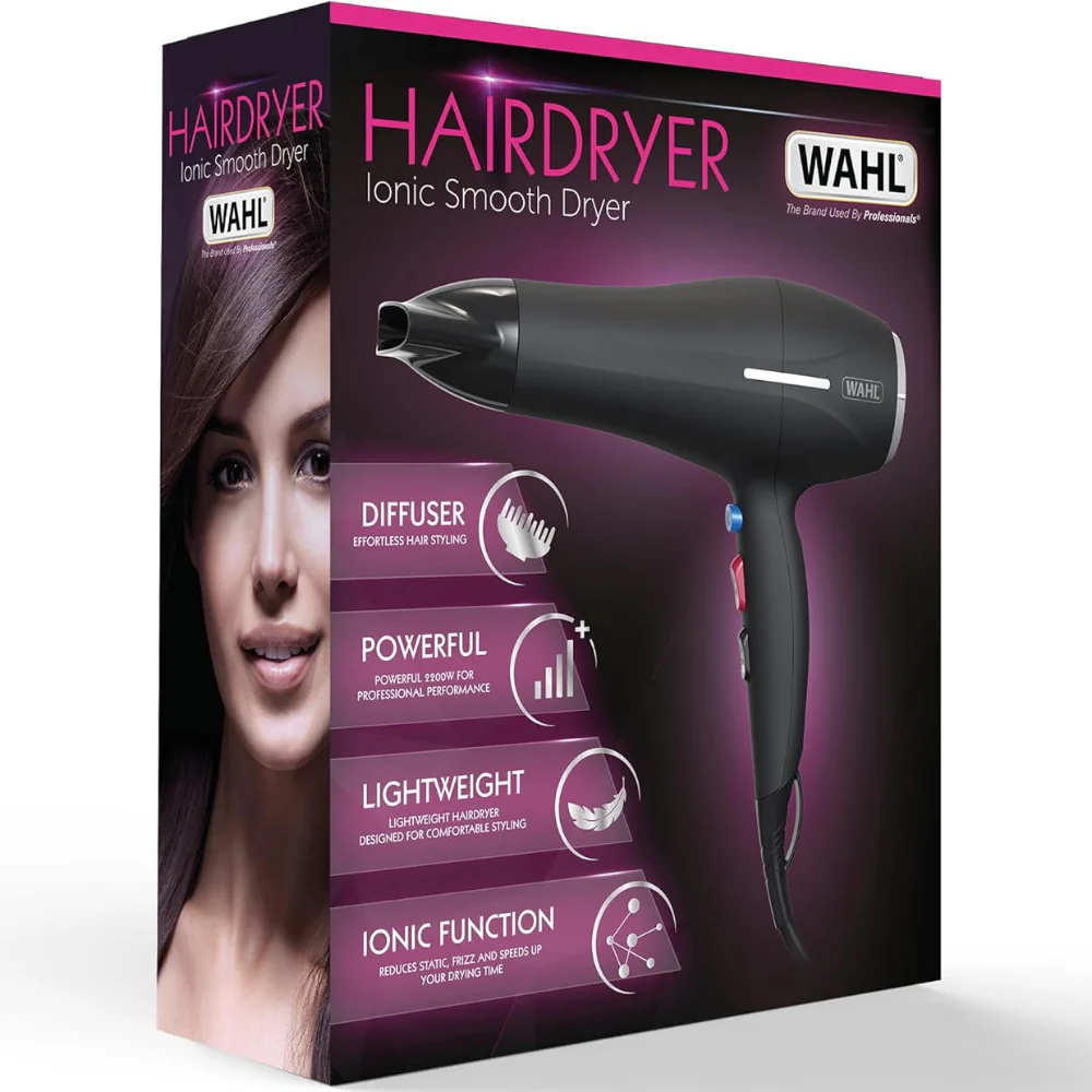 Wahl Ionic Smooth Hair Dryer 2200W Black - Image 10