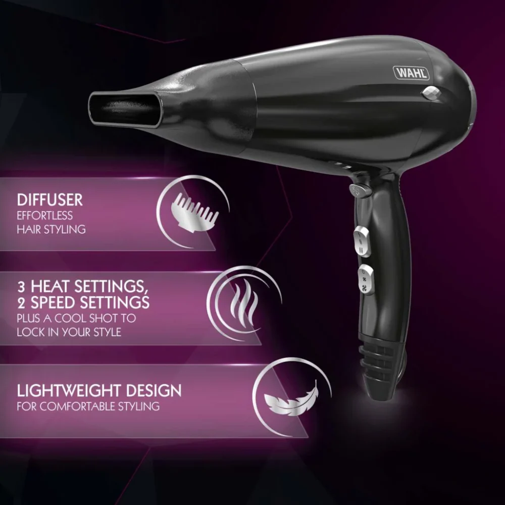 Wahl Power Shine Hair Dryer 2000W Black - Image 3