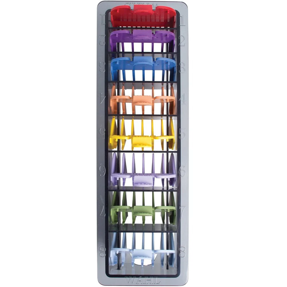 Wahl Professional Coloured Clipper Attachments 1-8 - Image 2