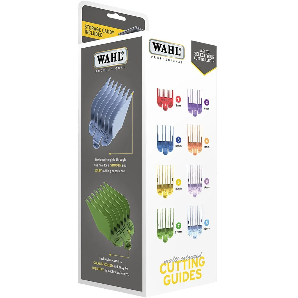 Wahl Professional Coloured Clipper Attachments 1-8 - Image 3