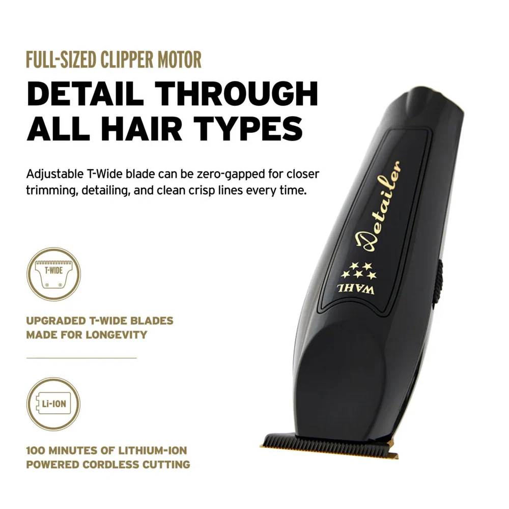 Wahl Professional Cordless Detailer Li Hair Trimmer Black - Image 3