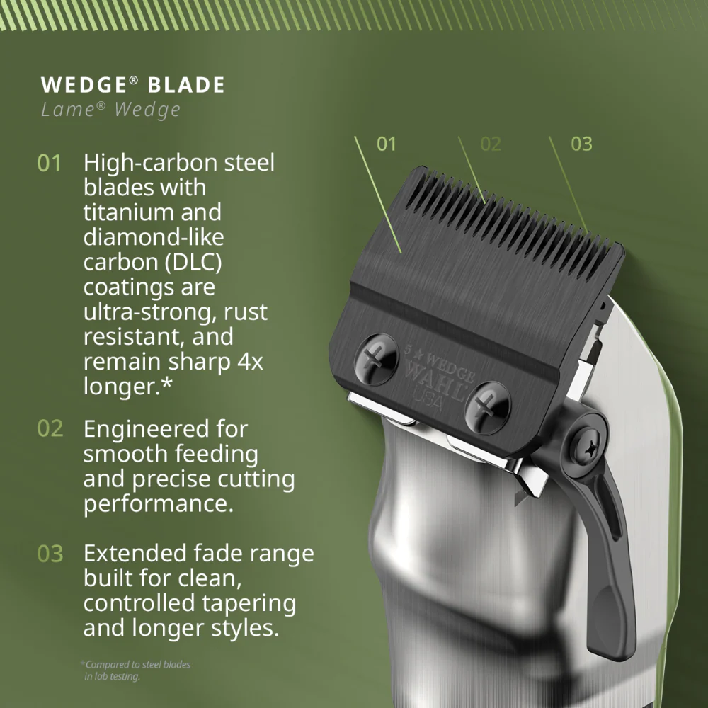 Wahl Professional Cordless Legend Hair Clipper Limited Edition Olive Green - Image 4