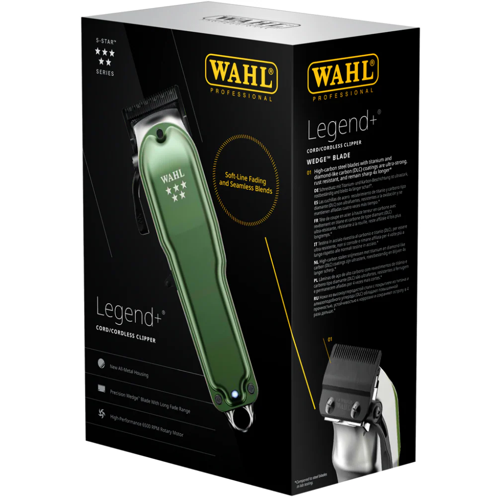 Wahl Professional Cordless Legend Hair Clipper Limited Edition Olive Green - Image 6