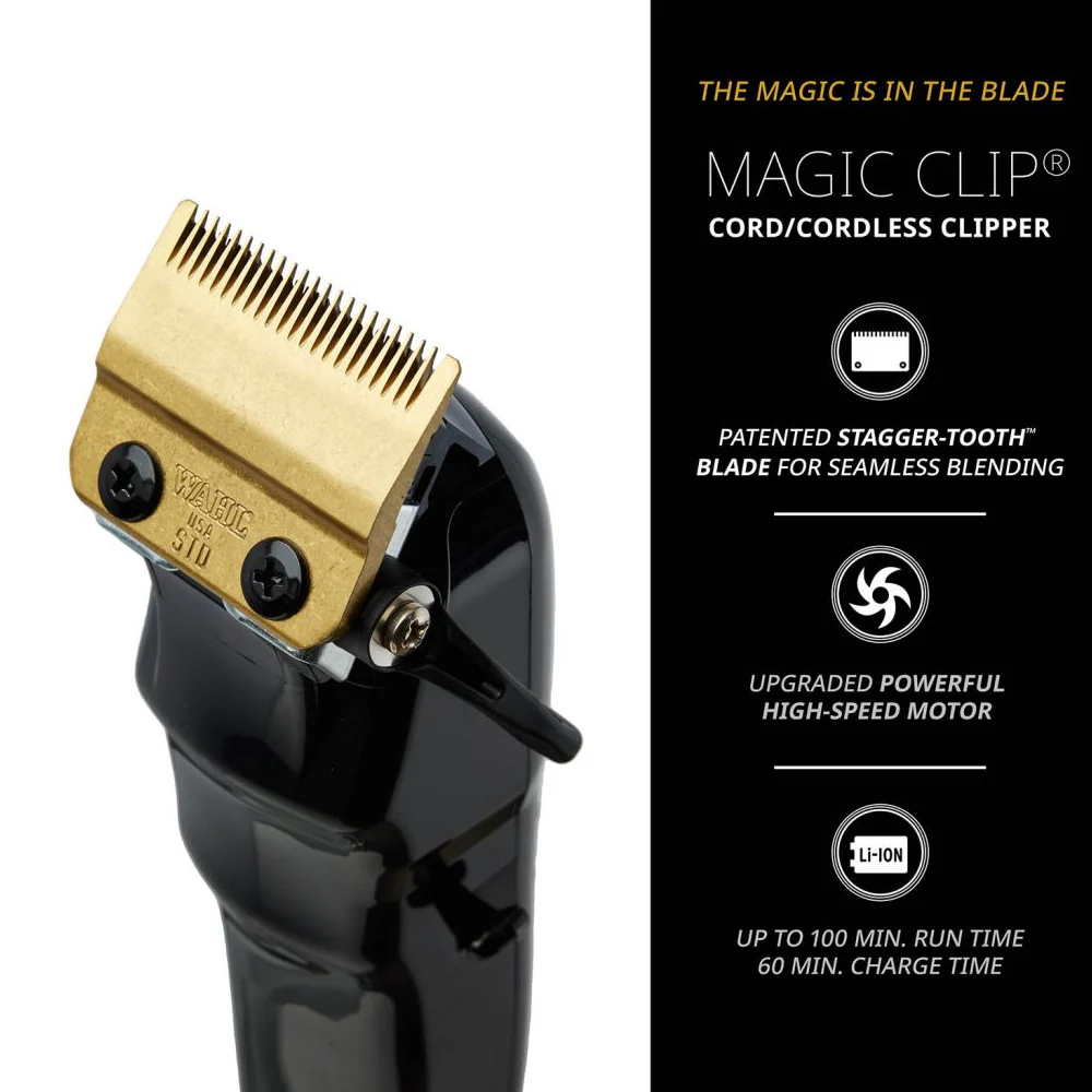 Wahl Professional Cordless Magic Clip Hair Clipper Black - Image 3