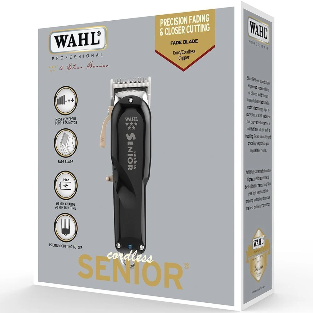 Wahl Professional Cordless Senior Clipper + Cordless Detailer Li Trimmer Duo - Image 6