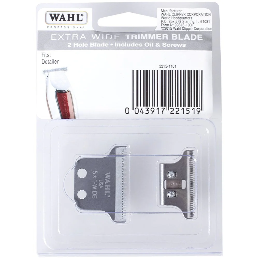 Wahl Professional Detailer Trimmer Replacement Extra Wide T-Blade - Image 2
