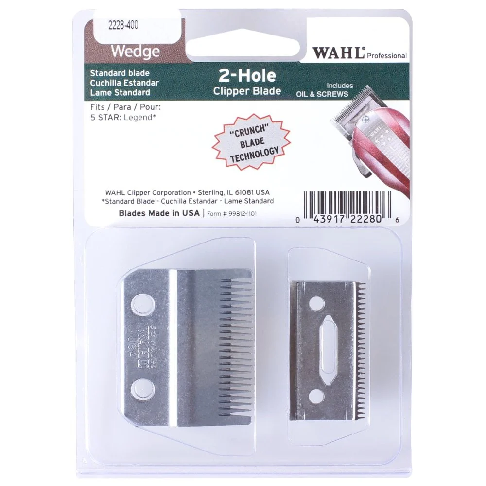 Wahl Professional Replacement Wedge Shaped 2-Hole Legend Blade Set 2228-400 0.8 - 3mm - Image 2