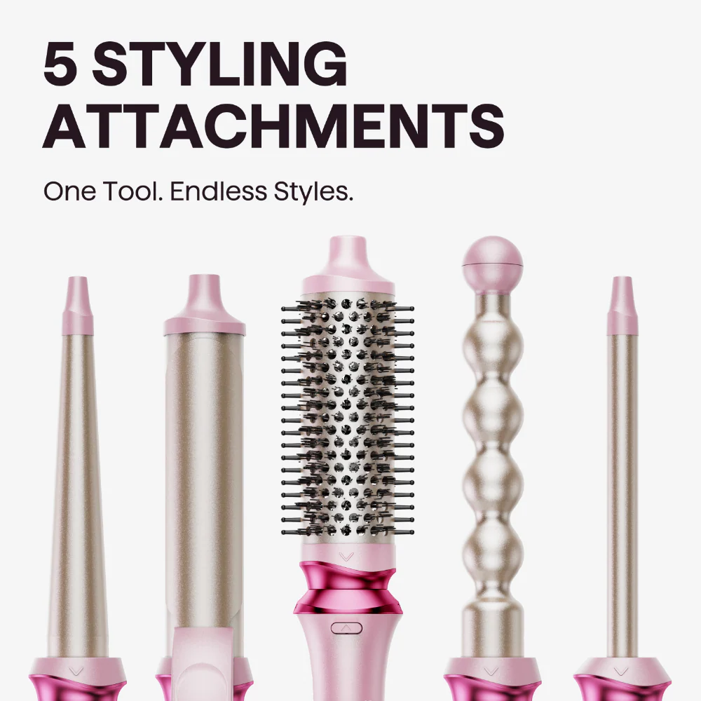 Wavytalk Heatwave Pro 5-In-1 Curling Wand Set - Image 4