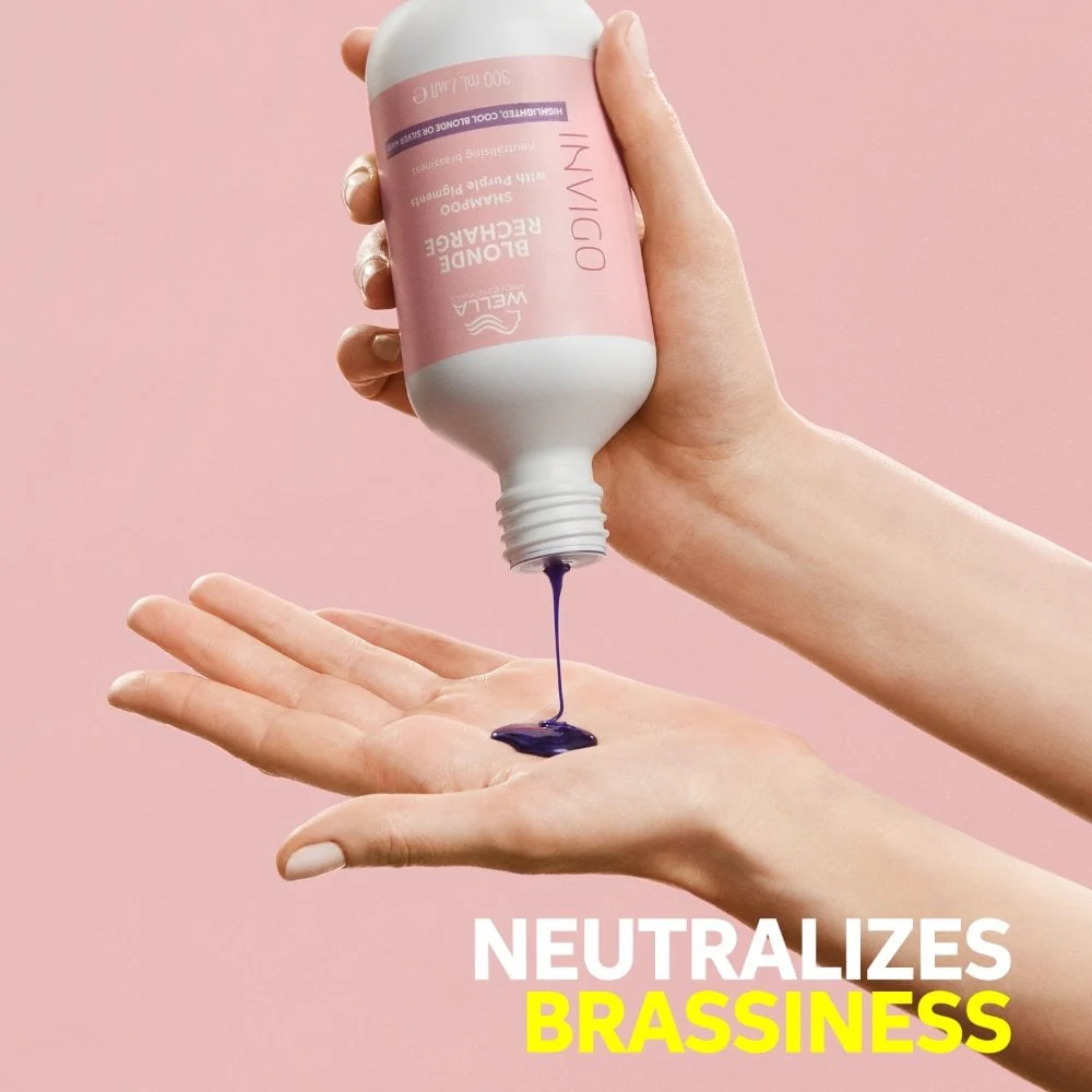 Wella Professionals Invigo Blonde Recharge Colour Refreshing Shampoo 1000ml - Image 4