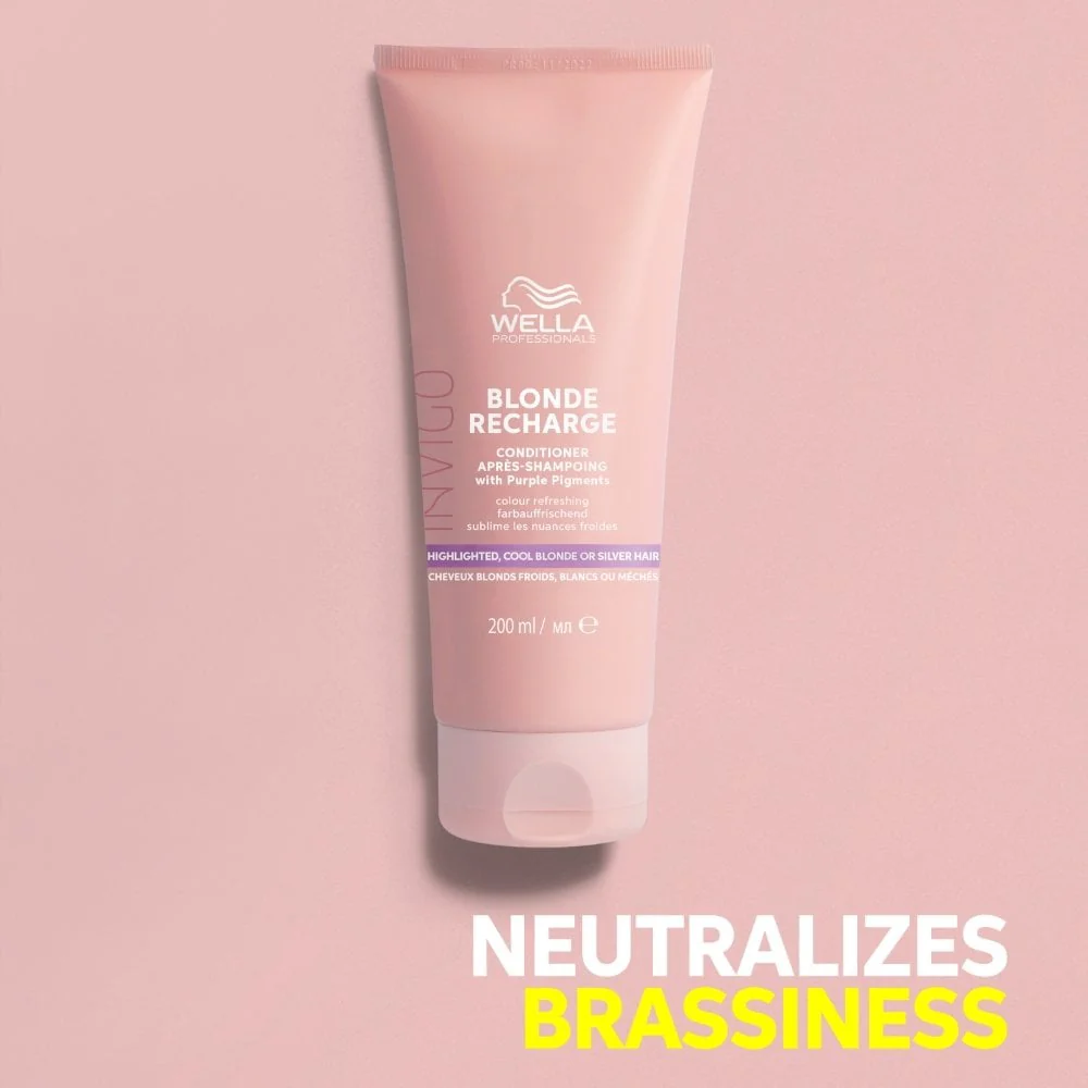 Wella Professionals Invigo Blonde Recharge Cool Blonde Colour Refreshing Conditioner 200ml - Image 2
