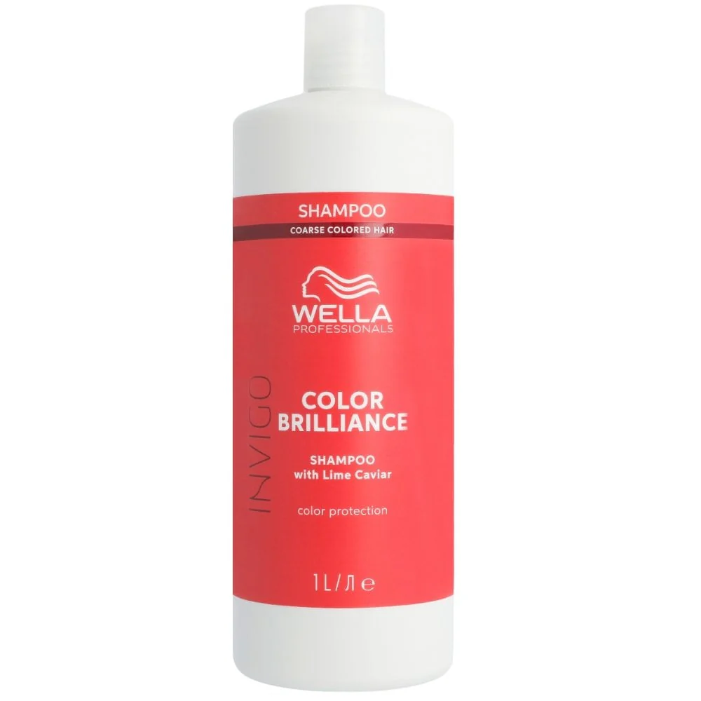Wella Professionals Invigo Brilliance Vibrant Colour Shampoo for Coarse Hair Shampoo & Conditioner Twin 2 x 1000ml - Image 2