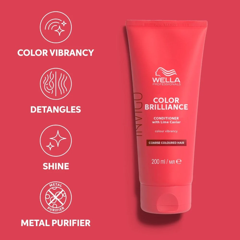 Wella Professionals Invigo Colour Brilliance Vibrant Colour Conditioner Coarse Hair 200ml - Image 6