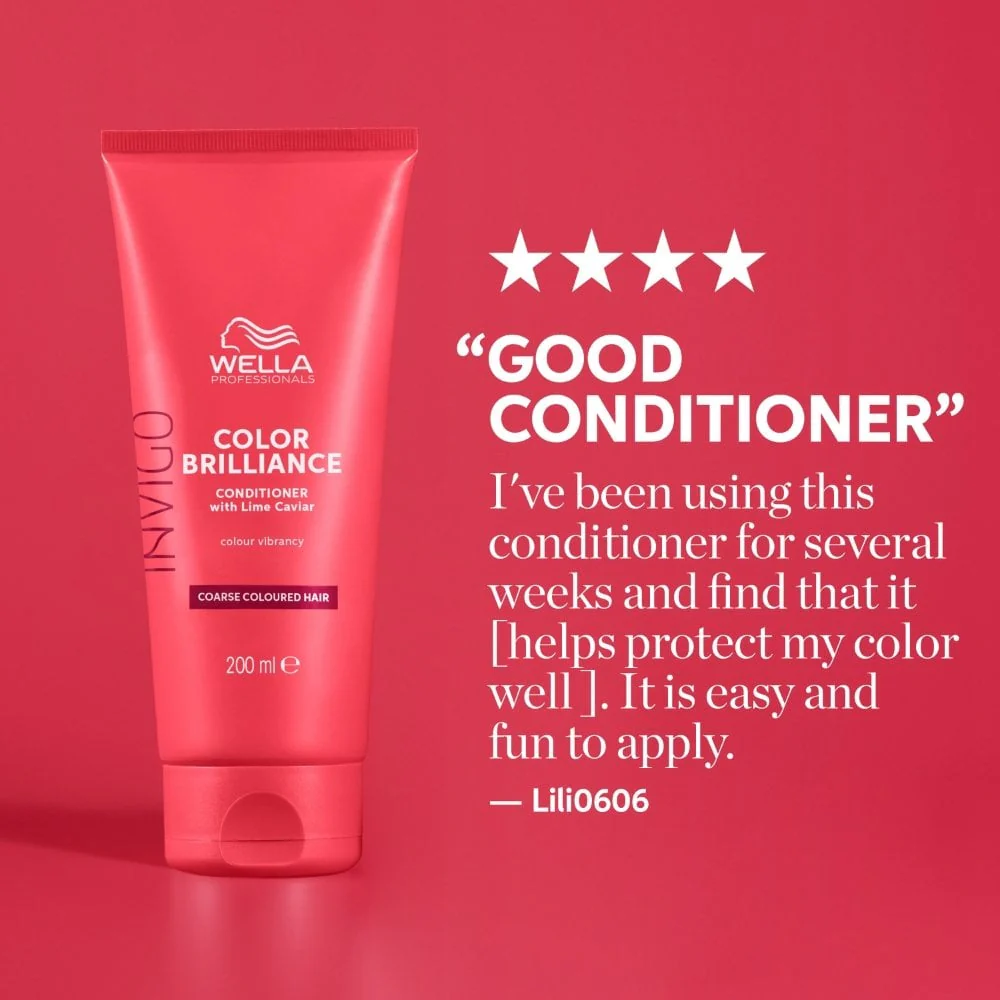 Wella Professionals Invigo Colour Brilliance Vibrant Colour Conditioner Coarse Hair 200ml - Image 7