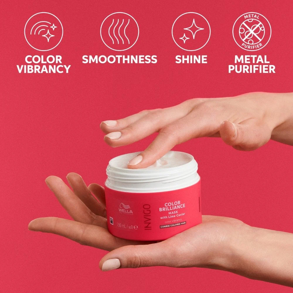Wella Professionals Invigo Colour Brilliance Vibrant Colour Mask Coarse Hair 500ml - Image 7