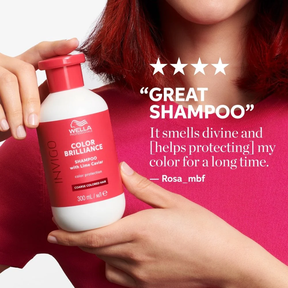 Wella Professionals Invigo Colour Brilliance Vibrant Colour Shampoo Coarse Hair 1000ml - Image 7