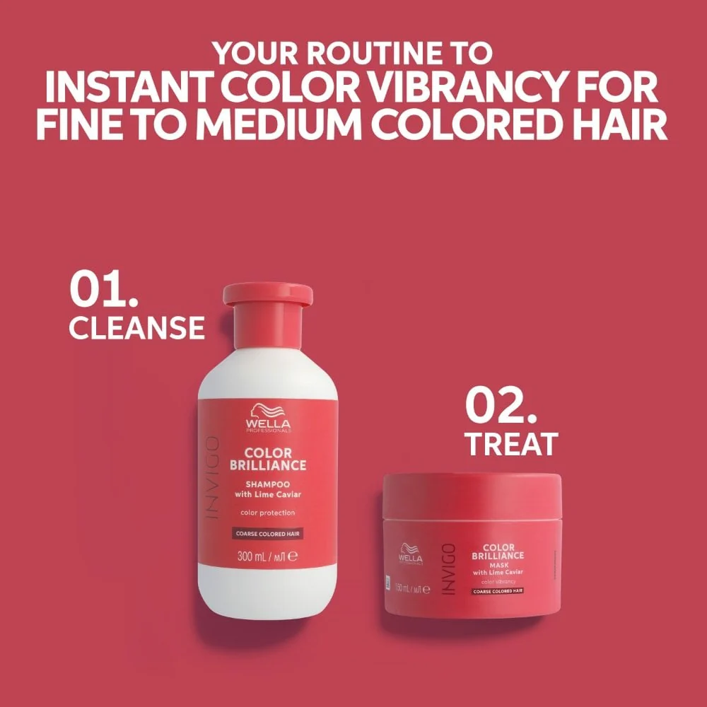 Wella Professionals Invigo Colour Brilliance Vibrant Colour Shampoo Coarse Hair 300ml - Image 7