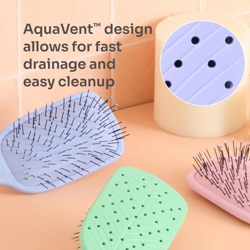 Wet Brush Go Green Thick Hair Paddle Detangler Brush Purple - Image 4
