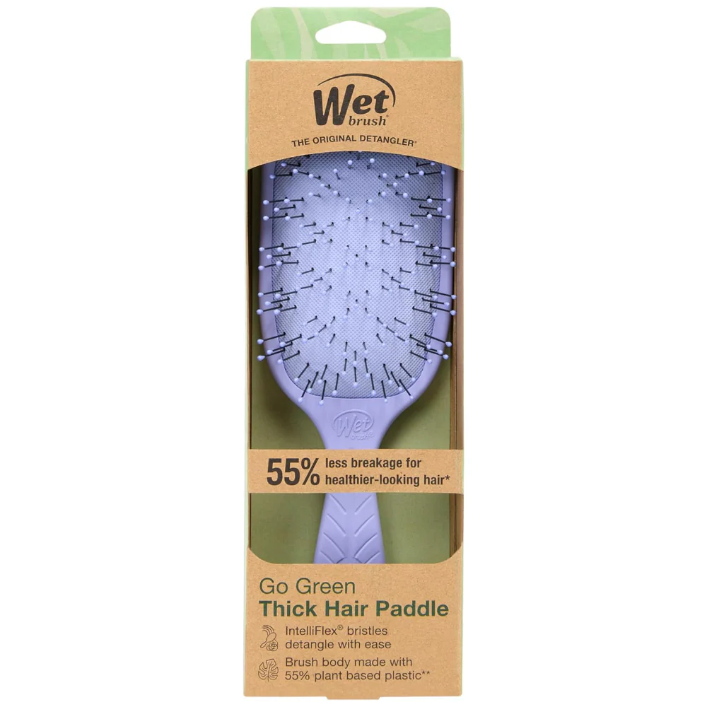 Wet Brush Go Green Thick Hair Paddle Detangler Brush Purple - Image 5