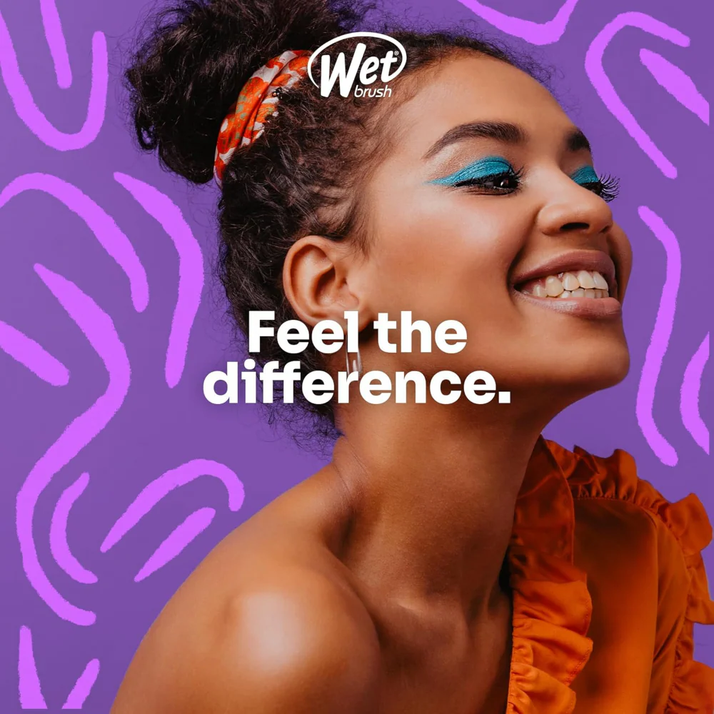 Wet Brush Shine Enhancer Detangler Brush Purple - Image 7