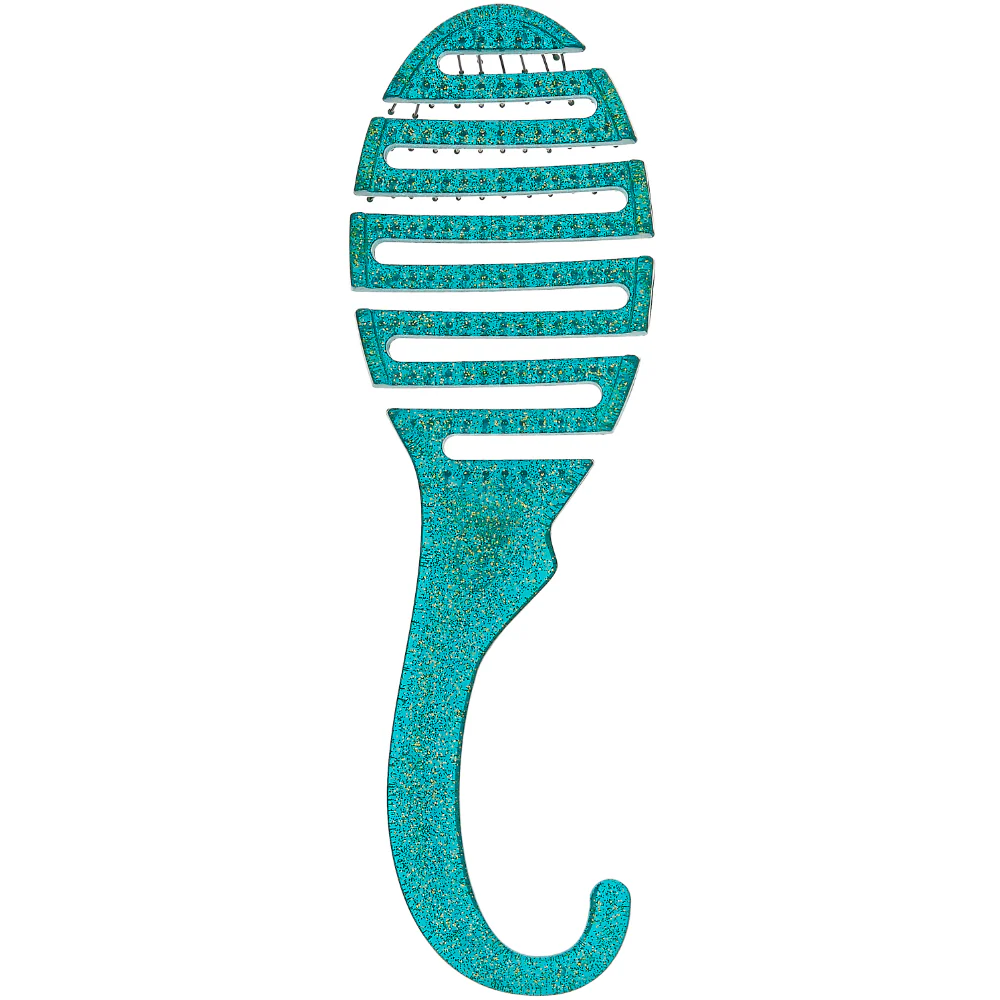 Wet Brush Shower Detangler Brush Glitter Teal - Image 2