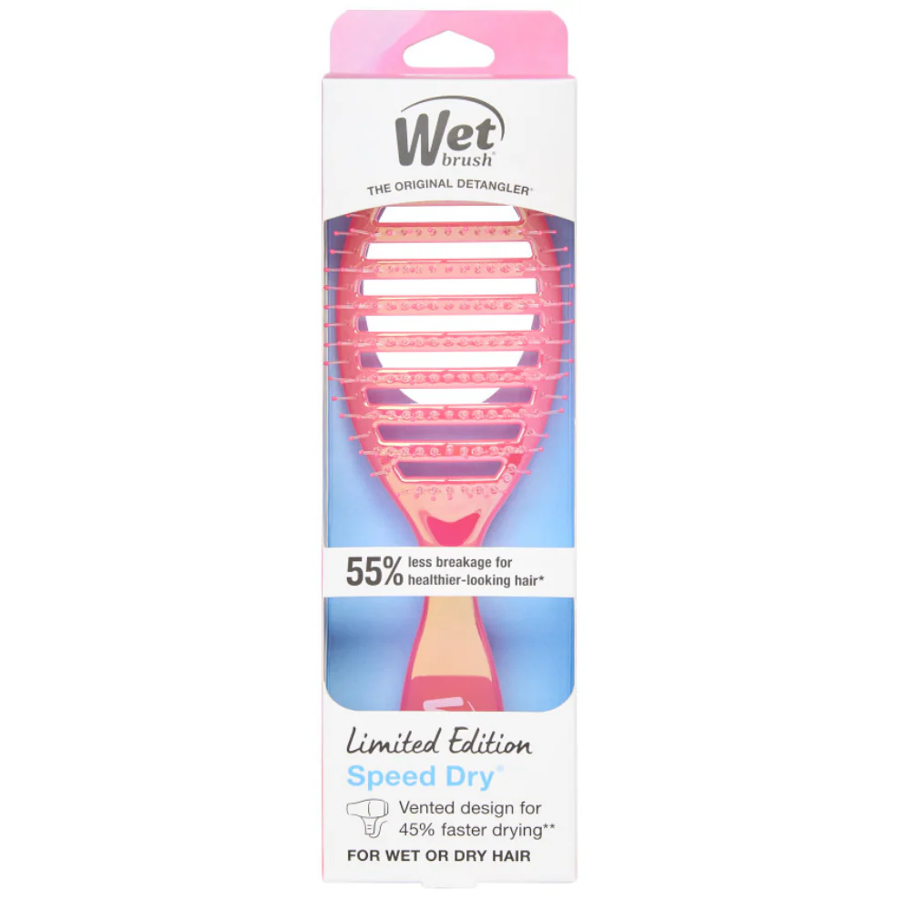 Wet Brush Speed Dry Detangler Brush Prismatic Glow Pink - Image 4