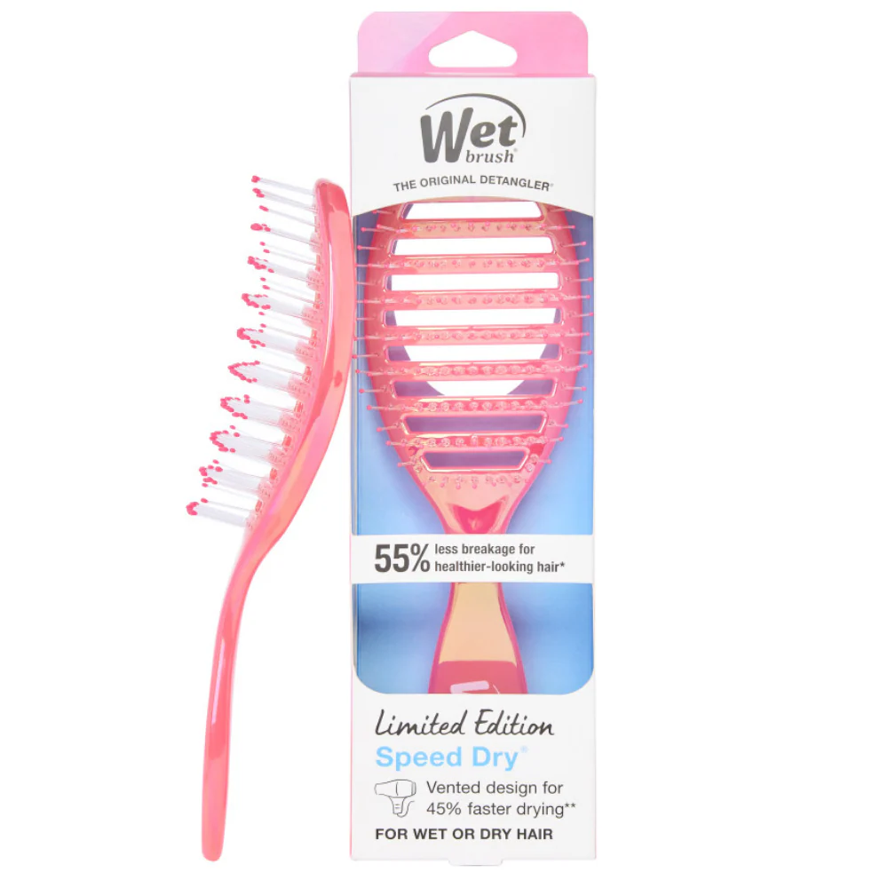 Wet Brush Speed Dry Detangler Brush Prismatic Glow Pink - Image 5