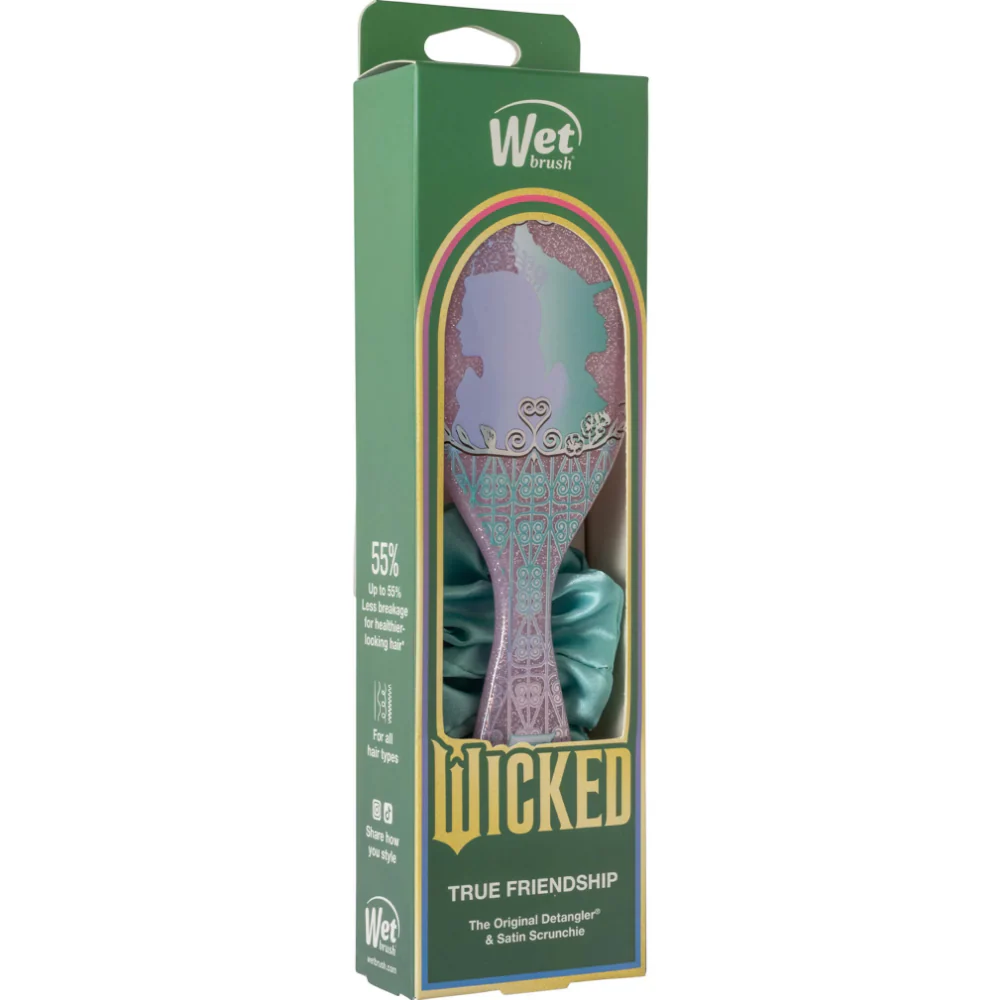 Wet Brush X Wicked Original Pro Detangler Brush True Friendship with Satin Scrunchie - Image 2