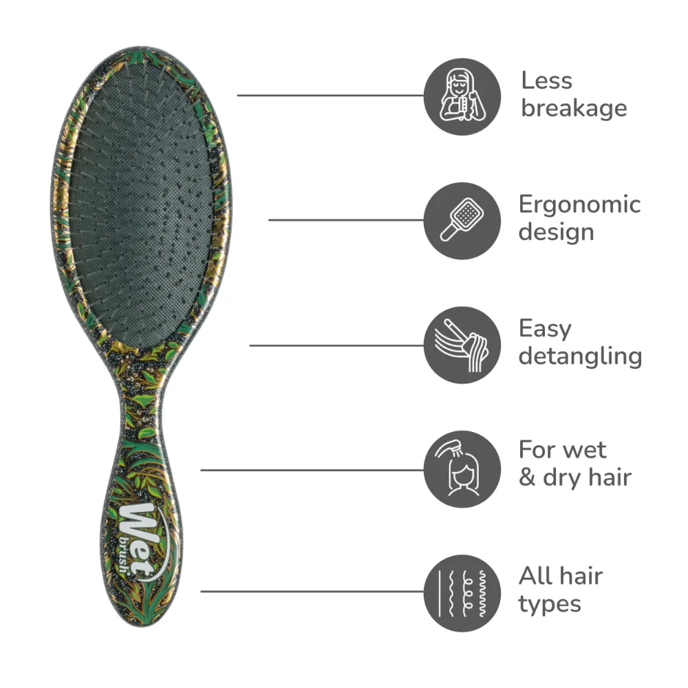 Wet Brush X Wicked Original Pro Detangler Brush Wickedly Brave with Bow Clip - Image 8