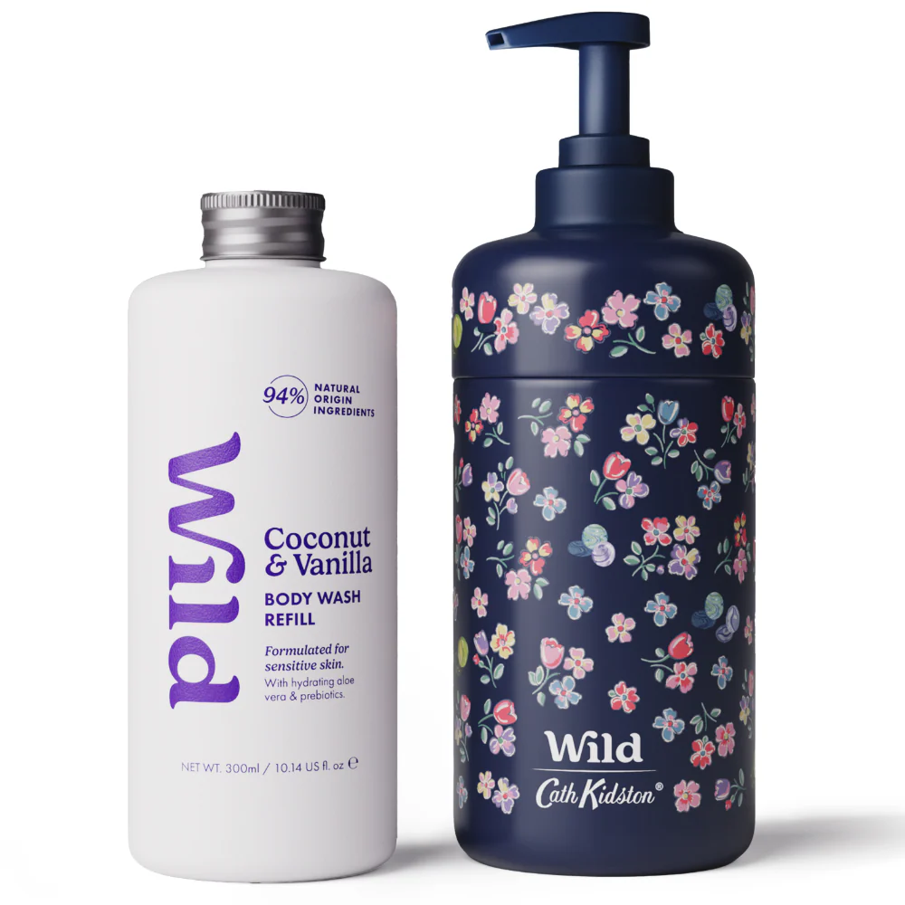 Wild Cath Kidston Marble Ditsy Body Wash Case + Coconut & Vanilla Body Wash Refill 300ml - Image 3