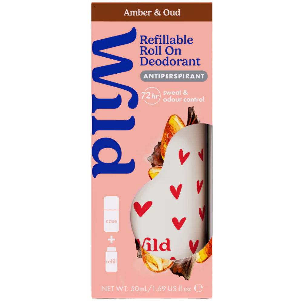 Wild Love Heart Case + Amber & Oud Antiperspirant Deodorant Roll-On Starter Pack - Image 2