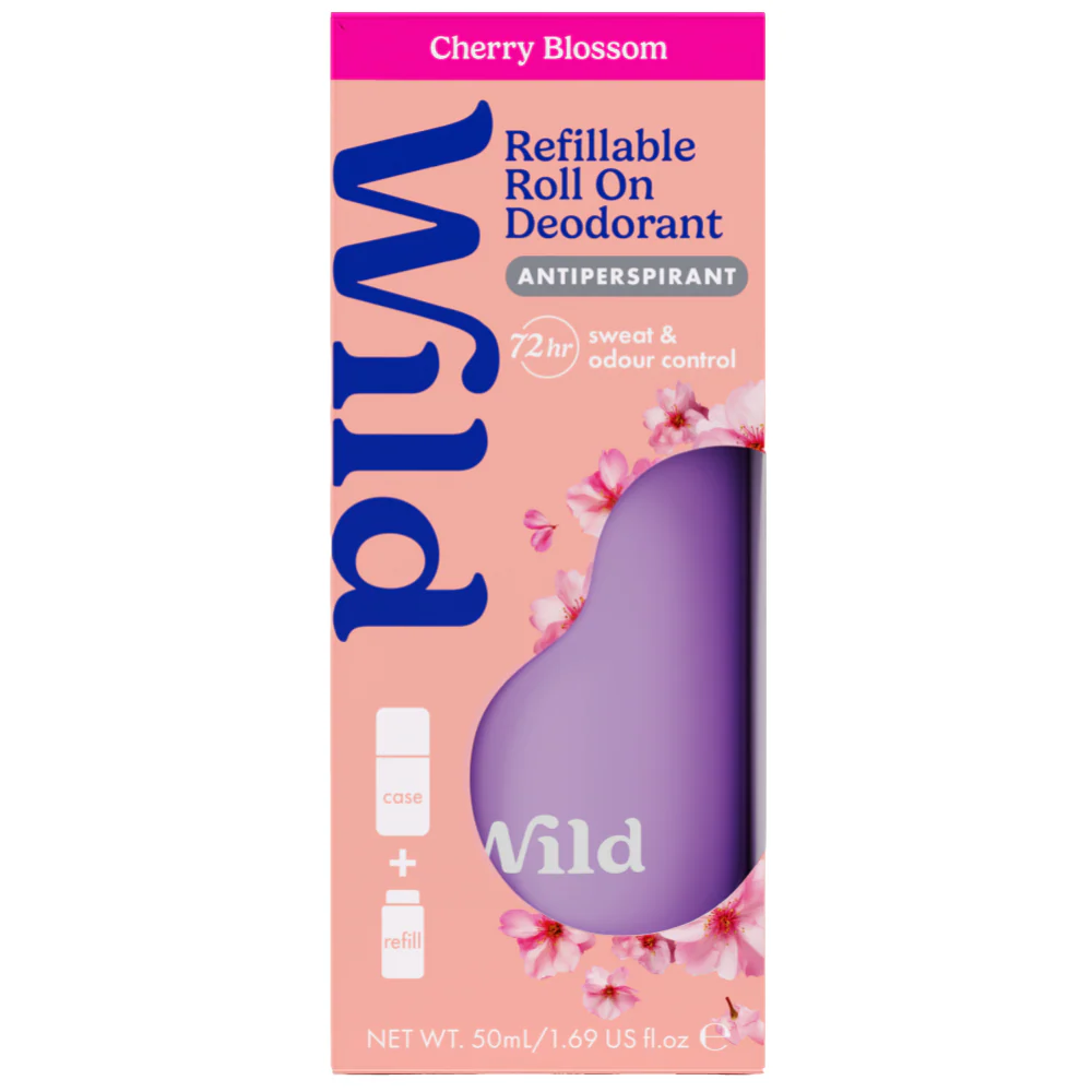 Wild Purple Case + Cherry Blossom Antiperspirant Deodorant Roll-On Starter Pack - Image 2