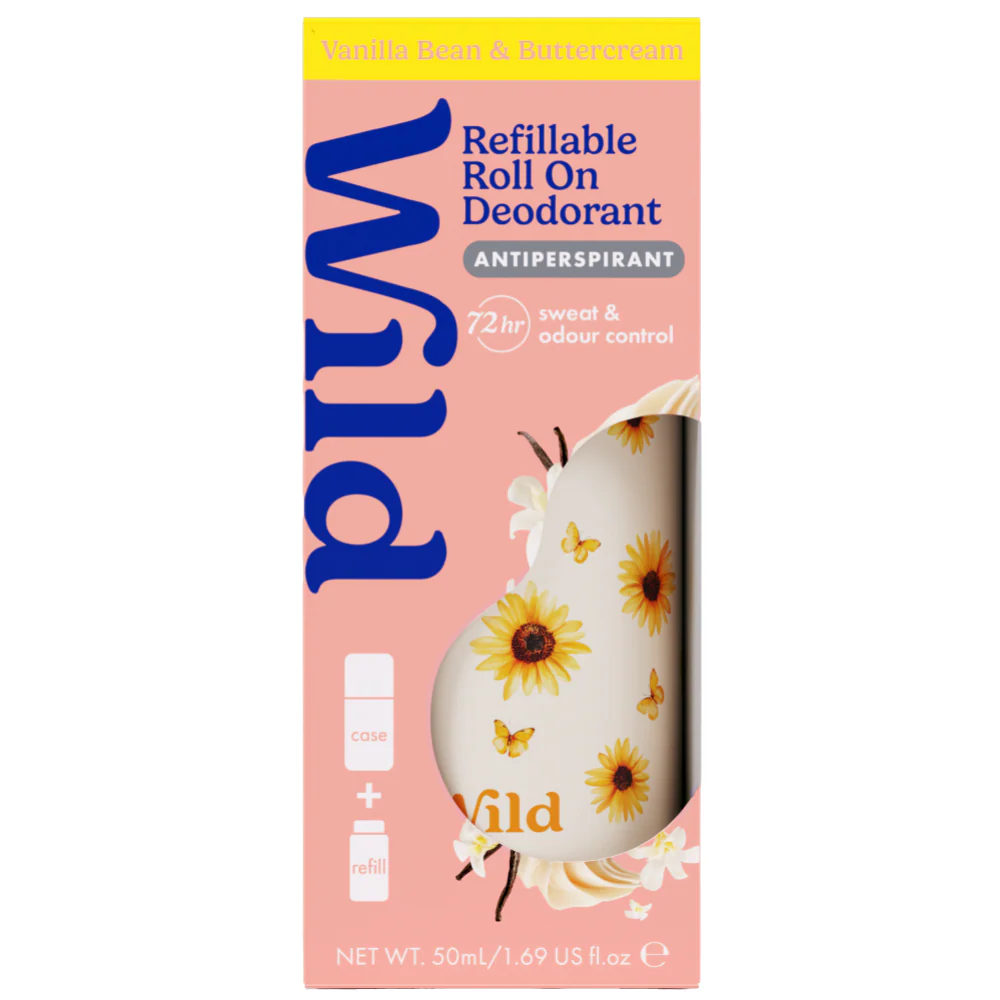 Wild Sunflower Case + Vanilla Bean & Buttercream Antiperspirant Deodorant Roll-On Starter Pack - Image 2