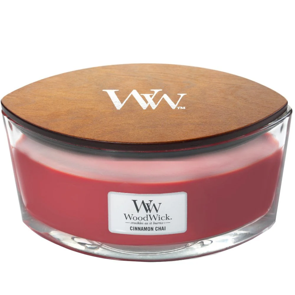 WoodWick Cinnamon Chai Ellipse Jar Candle - Image 2