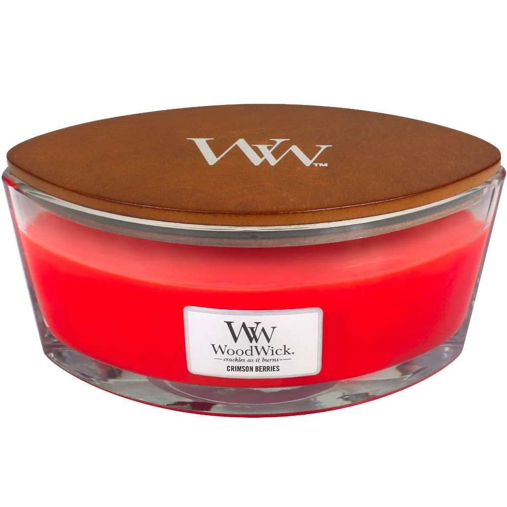 WoodWick Crimson Berries Ellipse Jar Candle - Image 2
