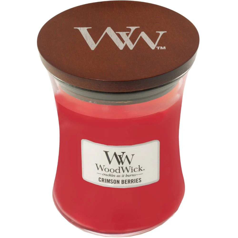 WoodWick Crimson Berries Medium Hourglass Jar Candle - Image 2